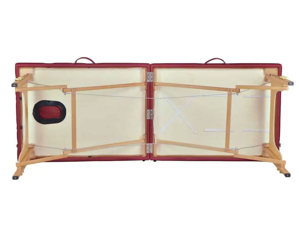 BestMassage Two Fold Burgundy Portable Massage Table