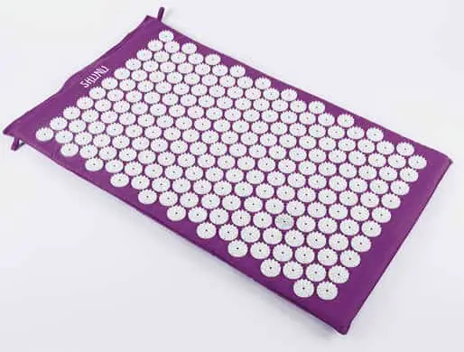 Purple acupressure mat for therapeutic