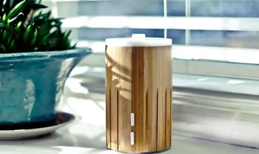ZAQ Bamboo Lite Mist Aromatherapy Essential Oil Diffuser in Office