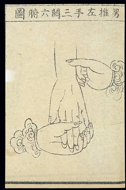 Example of Chinese medicine Korean hand massage